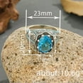 thumbnail image 4 of EOEMY Blue Cubic Zircon 925 Silver Filled Rings Women Jewelry Wedding Gift Sz 5-12-6, 4 of 6