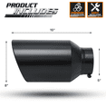 thumbnail image 3 of M-AUTO 5Inch Inlet 8Inch Outlet Stainless Steel 15"Exhaust Muffler Tip Straight-Through Slant Cut Roll Tip,Black, 3 of 10