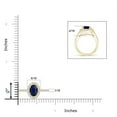 thumbnail image 4 of ANGARA Natural Oval Blue Sapphire Halo Ring with Diamond Accents in 14K Yellow Gold for Women (Size-7x5mm) | September Birthstone, Anniversary, Jewelry Gift for Women | Natural Blue Sapphire Ring, 4 of 9