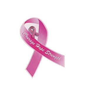 150 Pieces Yunlly Pink Ribbons Satin Pins Breast Cancer Awareness Ribbon  Lung Prostate Pancreatic Cancer Awareness Ribbon with Safety Pins for Women