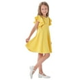 thumbnail image 4 of LUOGENLI Dress for Girls Children's Mesh Dress Dress Stylish Little Girl Dress Girls Easter Dresses Size 6 Girls Easter Dress Size 7 Summer Yellow 18-24 Months, 4 of 6