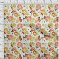 thumbnail image 4 of oneOone Cotton Poplin Yellow Fabric Floral Craft Projects Decor Fabric Printed By The Yard 42 Inch Wide-IK, 4 of 4