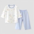 thumbnail image 2 of masbird Toddler Pajamas Cotton Kids Pajamas for Boys Girls Long Sleeve Pajama Set 2 Piece Snug Fit Pjs Set 6-12 Months 12-24 Months 2t 3t 4t 5t 6t 7t 8t 9t Children(Blue,13-15 Y), 2 of 7