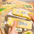 thumbnail image 6 of Butter Stick Squishy Toy, Fake Food Fidget Toy with Peelable Wax Paper, Slow Rising PU Stress Relief Squeeze Toy, Funny Novelty Gag Gift for Party Holiday Exchange, 6 of 6