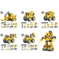 thumbnail image 5 of Gemeer 5-in-1 Transformer Robot Toys, DIY Construction Toys Truck Take Apart Toys with Light for Kids , Excavator Toys STEM Educational Toys for Boys Girls Kids Birthday Gifts, 5 of 8