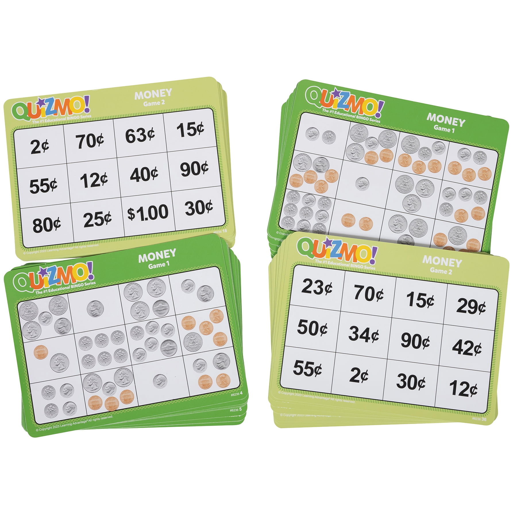 Learning Advantage QUIZMO Money - Bingo-Style Money Game
