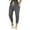 Dark Gray, variant on Mlzmgr Plus Size Capri Pants for Women Elastic High Waist Drawstring Capris with Pockets S-5XL