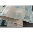 thumbnail image 3 of LaDole Rugs Modern Minimalistic Rustic Abstract Blue Ivory Area Rug 5'2"x7'6", 3 of 5