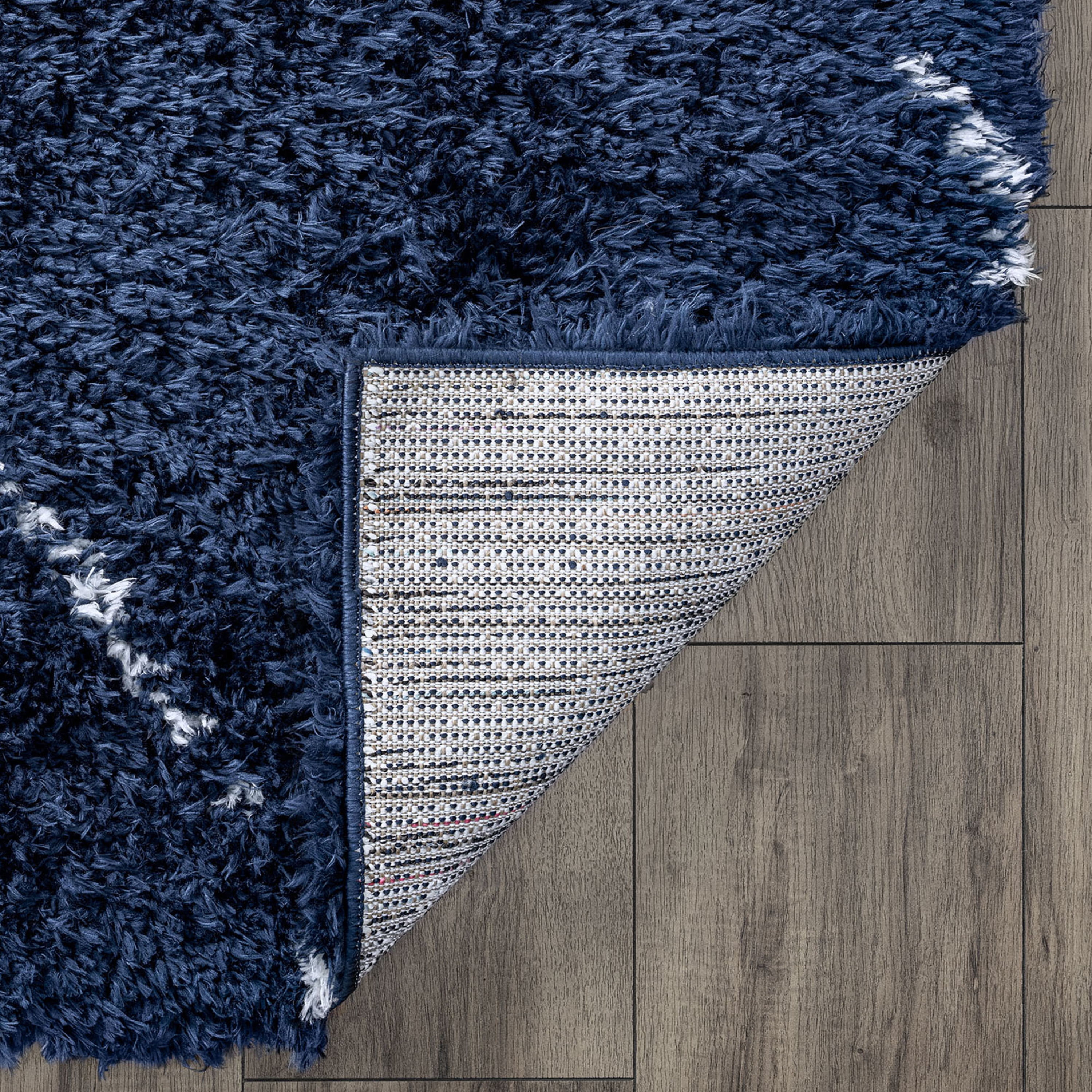 2x8 Modern Navy Runner Rugs for Hallway | Indoor Entry, Entryway, Walkway or Kitchen Rug 2'3'' x 7'3''
