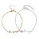 thumbnail image 4 of Pulseras de tobillo Sonducket Decoraciones de rosas Plata, 4 of 6