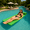 Green, variant on California Sun Deluxe Oversized Unsinkable Foam Cushion Pool Float (Lime Monstera Leaf)
