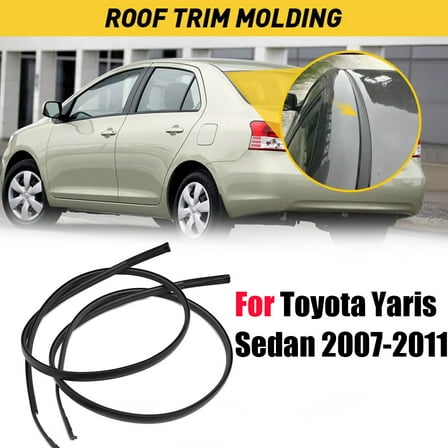 2Pcs Roof Drip Moulding Left & Right Side For Toyota 2007-2011 Yaris Hatchback