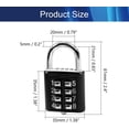 thumbnail image 2 of HUGFEGWE 8 Digit Combination Padlock Push Button Lock for Suitcase Luggage Drawer Door Toolbox,Fixed Gym Cabinet Door Toolbox Padlock Gym Sports School and Employee Lock,Black 3PCS CJB91-26070, 2 of 7