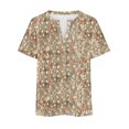 thumbnail image 3 of Birdeem Blouses pour Femmes T-Shirt à Manches Courtes Imprimé Décontracté Col Rond Ample, 3 of 9
