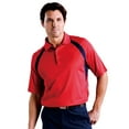 thumbnail image 1 of Monterey Club Men's Aerated Texture Contrast Golf Polo Shirt #1071, 1 of 2