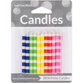 thumbnail image 1 of Creative Converting BB102836 Velas de cumpleaños a rayas, multicolor. - Paquete de 20, 1 of 1