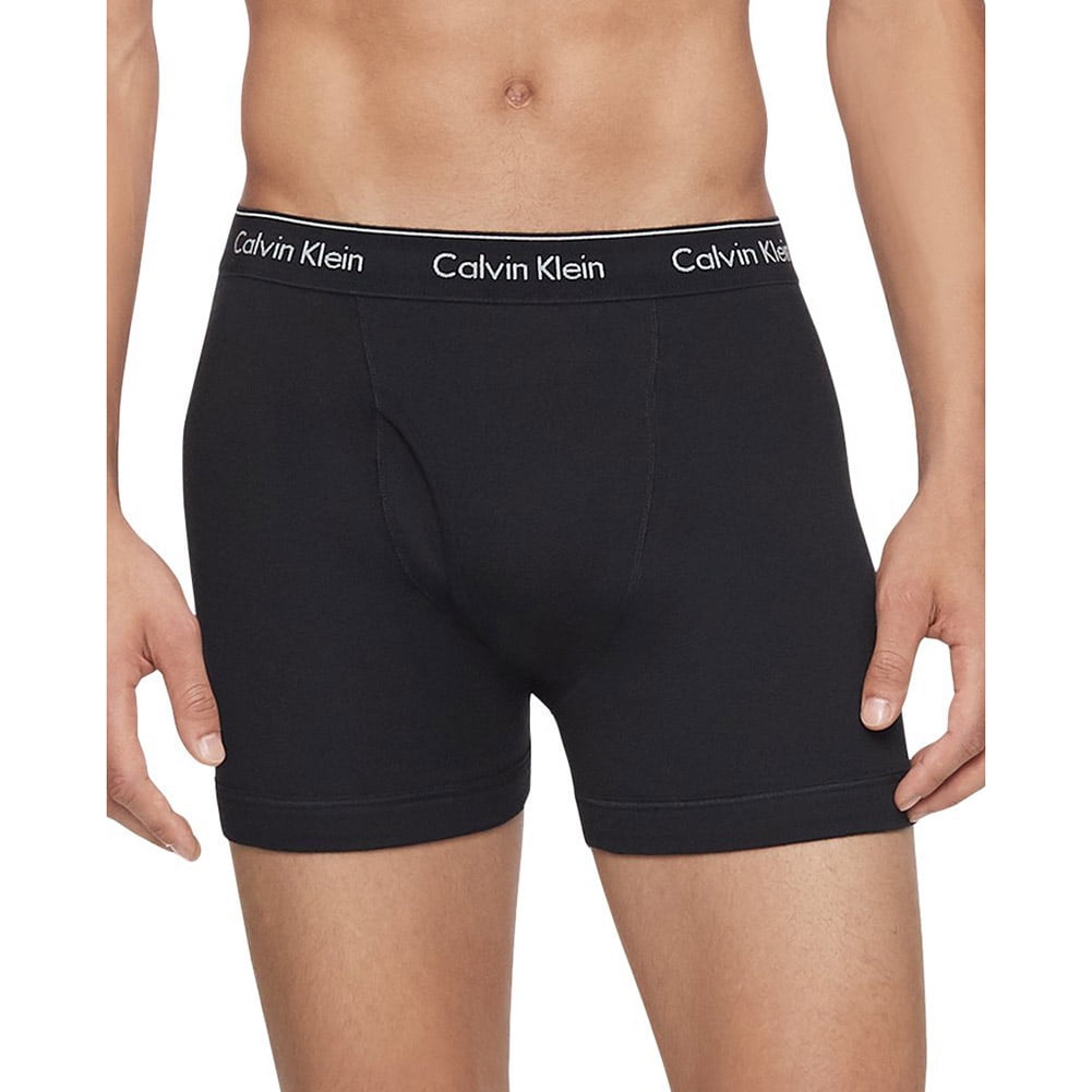 Calvin Klein Men's Boxers 3 Pack Underwear Cotton Classic Boxer Brief NB4003, Black, S