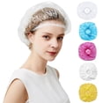 thumbnail image 1 of 400PCS Shower Cap Waterproof Disposable Plastic Hair Bath Cap Shampoo Cap, 1 of 6
