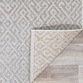 thumbnail image 3 of 7.5' x 10.75' Ivory and Gray Pavers Geometric Rectangular Outdoor Area Throw Rug, 3 of 4