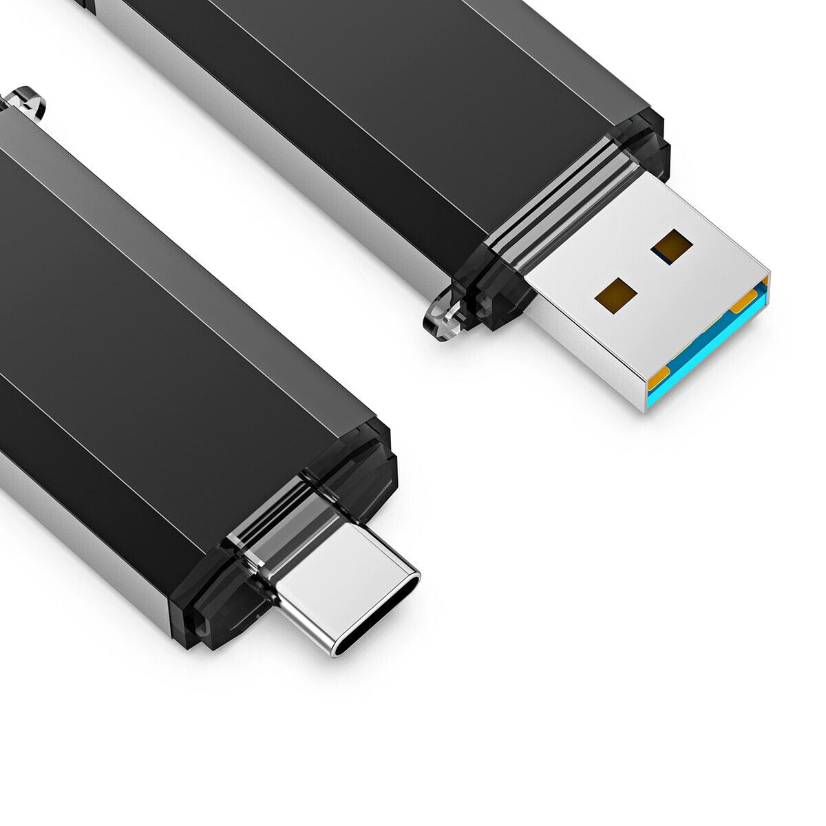 TOPESEL 2 Pack 128GB USB C Flash Drive USB 3.0 Type C Dual OTG Metal Thumb Drive Jump Drive