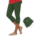 thumbnail image 2 of felwors Summer Capris for Women Casual Stretch High Waisted Yoga Pants Lightweight Pull On Side Split Athletic Cropped Trouser AG for Size XL, 2 of 4