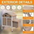 thumbnail image 2 of Gowoodhut Chicken Coop Wooden Poultry Cage Outdoor with Nesting Box, Legs, Tray, 2 of 7