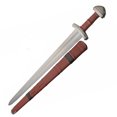 thumbnail image 3 of SZCO 38.5" Great Sword with 29.75" Carbon Steel Blade, Leather Scabbard and Shoulder Strap, 3 of 6