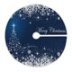 thumbnail image 1 of Falda para árbol de Navidad ATTX, diseño de copos de nieve, color azul invierno, 90 cm, 1 of 6