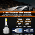 thumbnail image 6 of H1 H11 High&Low Beam for Ford Focus 2012 2013 2014 2015 2016 2017 2018 LED Headlights H11 Fog Lights 6pack, 6 of 16