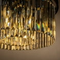 thumbnail image 6 of 9-Light Matte Black Modern Crystal Chandelier 20 in. Flush Mount Ceiling Lights Fixture, 6 of 9