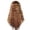 Black, variant on Guoxxzi Fashion Chemical Fiber Small Curly Wig Brown Mixed Color Hand-Twisted Long Curly Hair Wig 26 Inches
