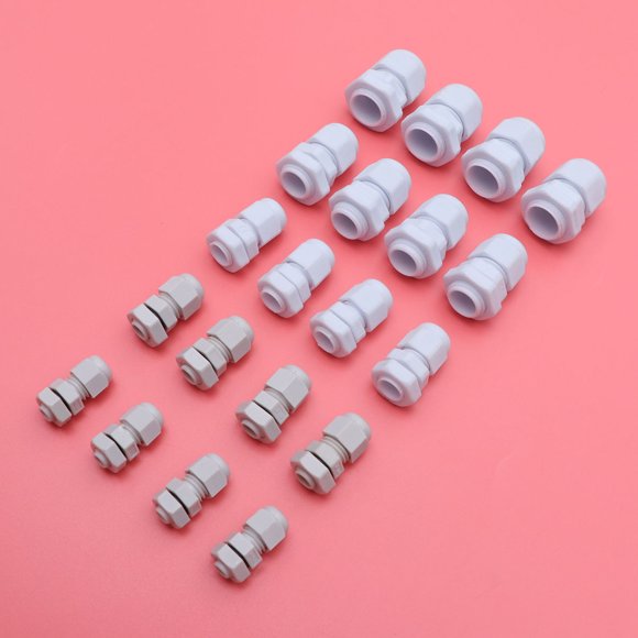OULII Connecteur de Câble Étanche 20 Pcs Nylon Plastique pour Usage Industriel Câblage Électrique M8 M10