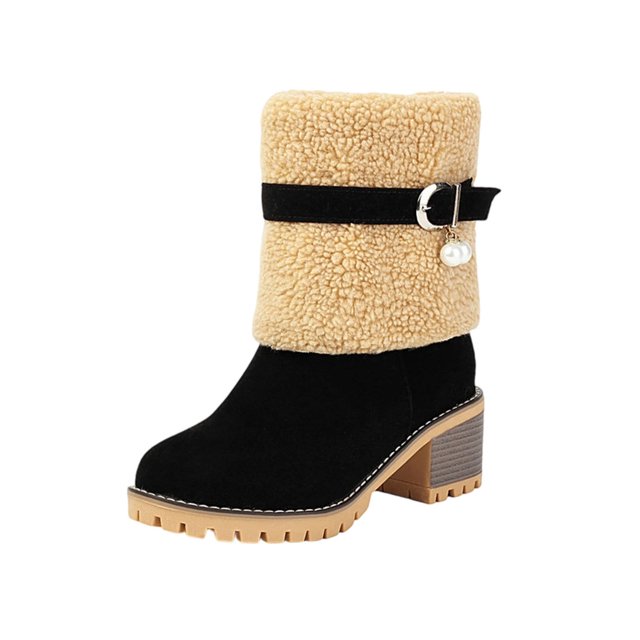Bottes d'Hiver pour Femmes Cheville Décontractées Extérieur Intérieur