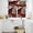 Red, variant on Red Marble Kitchen Curtains Sets for Windows 24 Inch Length, Grey Gold Texture Vintage Farmhouse Art Rod Pocket Window Treatments Tier Curtains and Valances Set for Bedroom/Bathroom