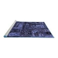 thumbnail image 2 of Ahgly Company Machine Washable Indoor Round Patchwork Blue Transitional Area Rugs, 8' Round, 2 of 4