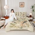 thumbnail image 4 of Feelyou Rustic Bird Animal Full Size Comforter Sets, Chinese Flower Floral Bedding Comforter Set, Vintage Fashion Style Reversible Bedding Sets, Microfiber Bedroom Decor, 3 Pieces, 4 of 8