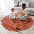 thumbnail image 3 of Halloween Spider Web Silhouette Pattern Round Blanket,Comfortable Soft Flannel Throw Blanket,All Season,Warm Lightweight Blankets for Sofa Bed Couch Living Room Chair 47"x47", 3 of 5