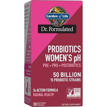Garden of Life Dr Formulated Once Daily 3-in-1 Complete Prebiotics, Postbiotics & Probiotics for Women, PRE PRO POSTBIOTIC Supplement for Women’s Digestive, Immune & Vaginal Health, 30 Day Supply