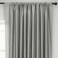 thumbnail image 2 of Half Price Drapes Storm Grey Extra Wide Faux Silk Blackout Curtains for Bedroom (1 Panel),100WX 84L, 2 of 13