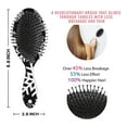 thumbnail image 6 of Black Christmas Snowflake Pattern Hair Brush,Girls Detangling Hair Brush,Glide Through Tangles with Ease for Wet & Dry Hair,8.8"X2.8", 6 of 7