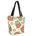 thumbnail image 2 of Haiem Frog Hold Strawberry Pattern Shoulder Bag - Durable and Spacious Tote Bag,Versatile Shopping Bag, 2 of 9