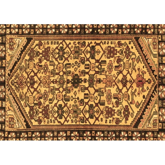 Ahgly Company Indoor Rectangle Persian Brown Traditional Area Rugs, 7' x 9'