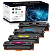 410A Toner Cartridges Compatible for HP 410A CF410A 410X CF410X Color Laserjet Pro MFP M477fnw M477fdw M477fdn M452dn M452nw M477 M452 M377 Printer Black Cyan Yellow Magenta