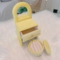 thumbnail image 1 of Chic Jewelry Storage Case for Girls Women Rings Necklace double layer portable Desk Cream Yellow, 1 of 8