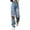 Blue, variant on Lisingtool Jeans For Women Women Button High Waist Pocket Elastic Hole Jeans Trousers Loose Denim Pants Ripped Jeans Womens Blue