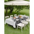 thumbnail image 3 of Outdoor Tablecloth with Umbrella Hole and Zipper, Grey Christmas Tree Rectangle Table Cloth 54x80 Inch Waterproof Tablecloth, Xmas Reindeer Modern Abstract Art Picnic Table Cover for Patio Camping, 3 of 7
