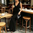 thumbnail image 5 of GILIGEGE Women's 2 Piece Outfit,Vintage Distressed Tie-Dye V-Neck Camisole And Pants Set,Ruffle Peplum Vest Wide Leg Pant Suits,Summer Matching Loungewear,Dressy Casual Vacation Outfits Black 2XL, 5 of 7