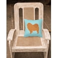 thumbnail image 2 of Chow Chow Checkerboard Blue Fabric Decorative Pillow, 2 of 2