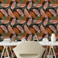 thumbnail image 2 of Ambesonne Floral Peel & Stick Wallpaper for Home, Palm Leaves in Three Colors, 13"x36", Coral Reseda Green and Amber, 2 of 5