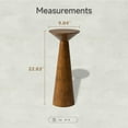 thumbnail image 4 of COZAYH Farmhouse Tall Pedestal End Table Small Solid Wood Plant Stand Modern Round Drink Table for Small Space Living Room, Walnut, 4 of 7